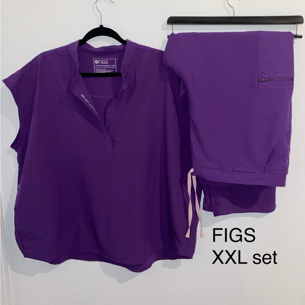 Figs Purple Blouse Top